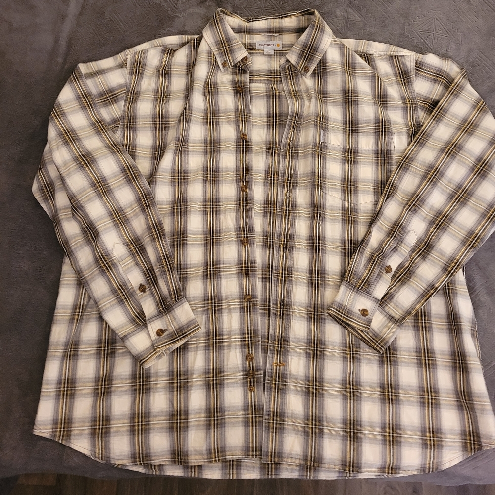 Men's Carhartt Long Sleeve Button Down 2XL